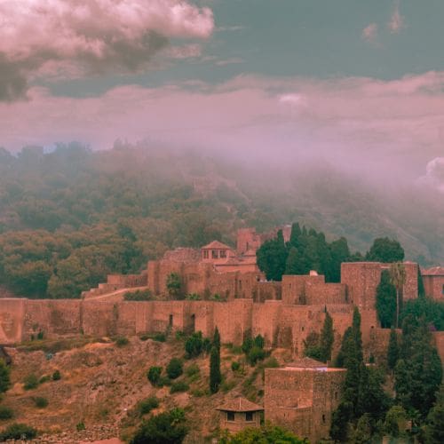 Malaga, Spain. Picture of the Alcazaba