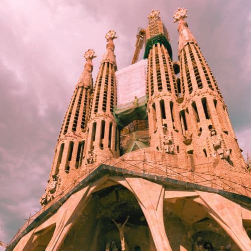 Picture of the Sagrada Familia in Barcelona, Spain