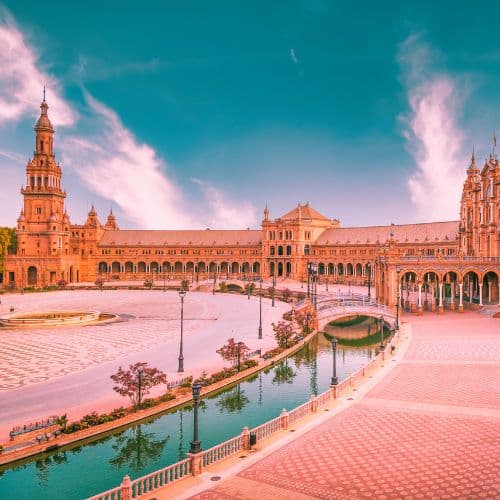 Picture of Seville, Spain. Plaza de España