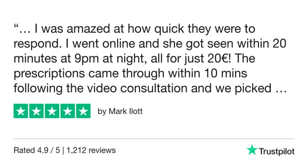 5-Star Trustpilot Review: Quick Online Doctor Prescription For Acne Treatment In Verona
