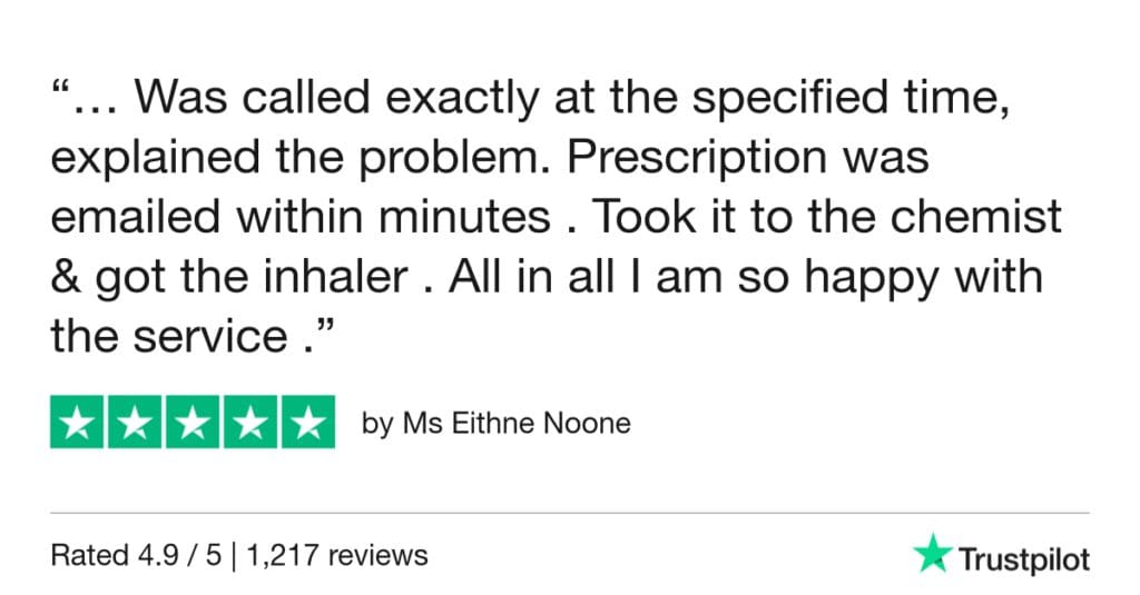 5-Star Trustpilot Review: Quick Online Doctor Prescription For Asthma Treatment In Palma