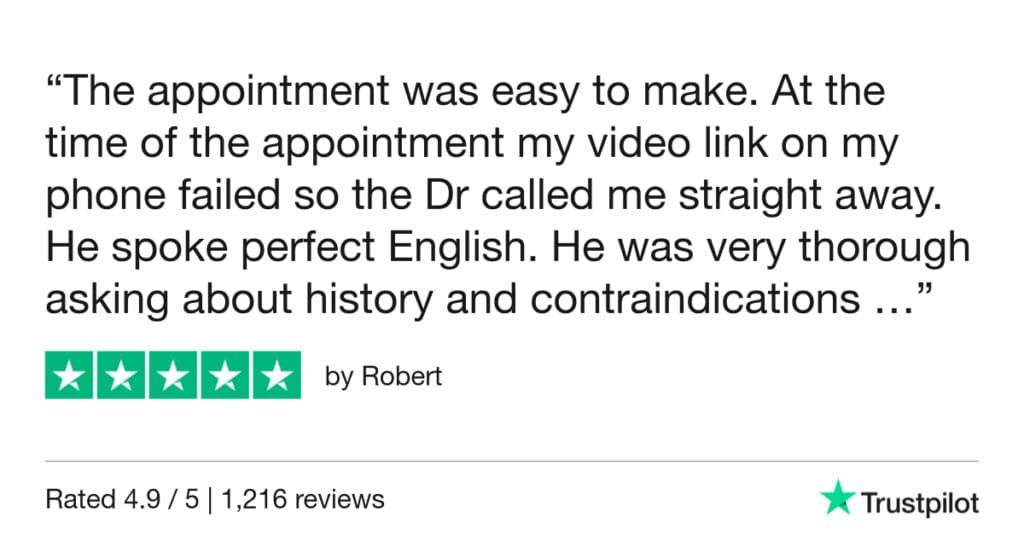 5-Star Trustpilot Review: Quick Online Doctor Prescription For Diarrhea Treatment In Alicante