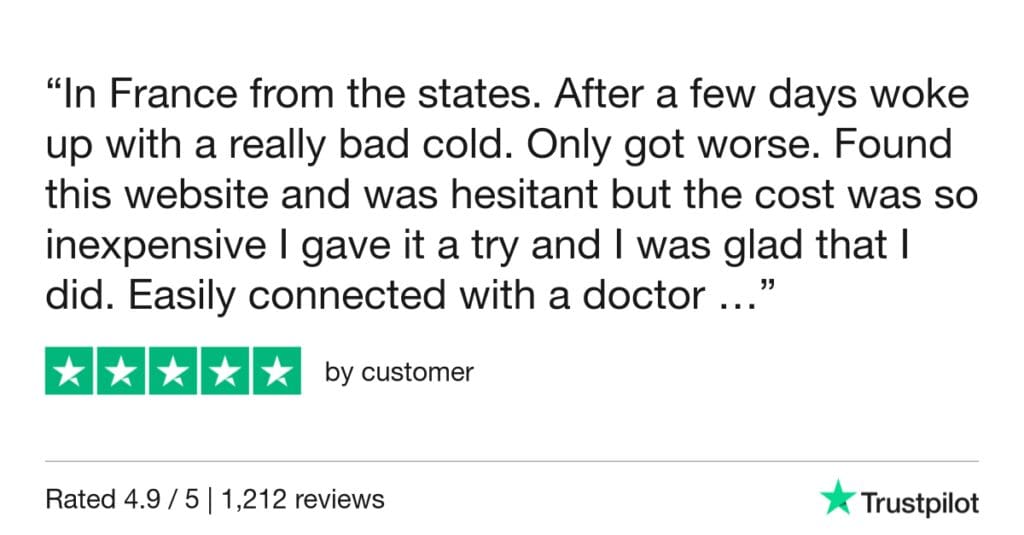 5-Star Trustpilot Review: Quick Online Doctor Prescription For Flu Symptoms Treatment In Leipzig