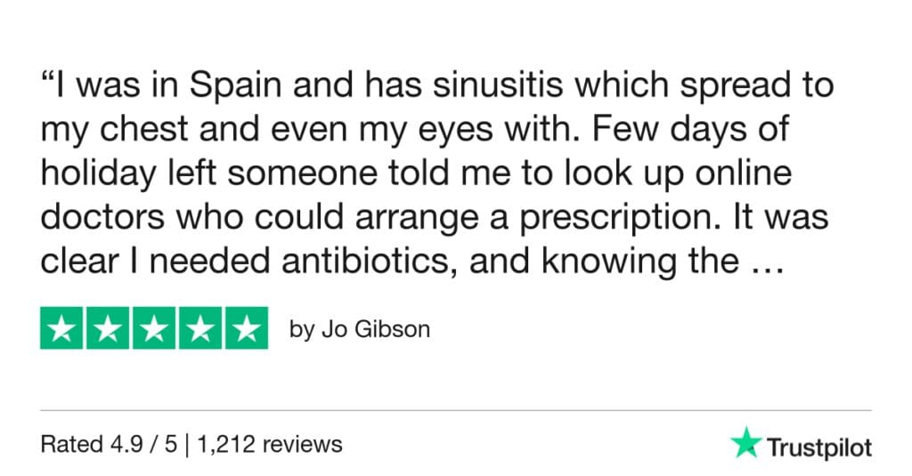 5-Star Trustpilot Review: Quick Online Doctor Prescription For Sinus Infection Treatment In Gran Canaria