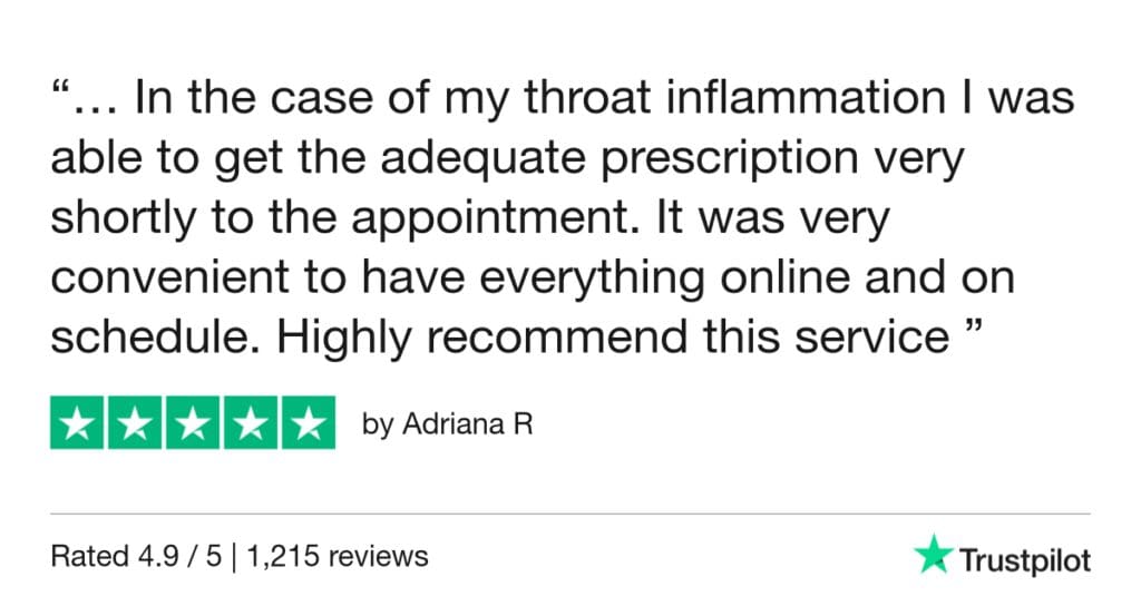 5-Star Trustpilot Review: Quick Online Doctor Prescription For Sore Throat Treatment In Stuttgart