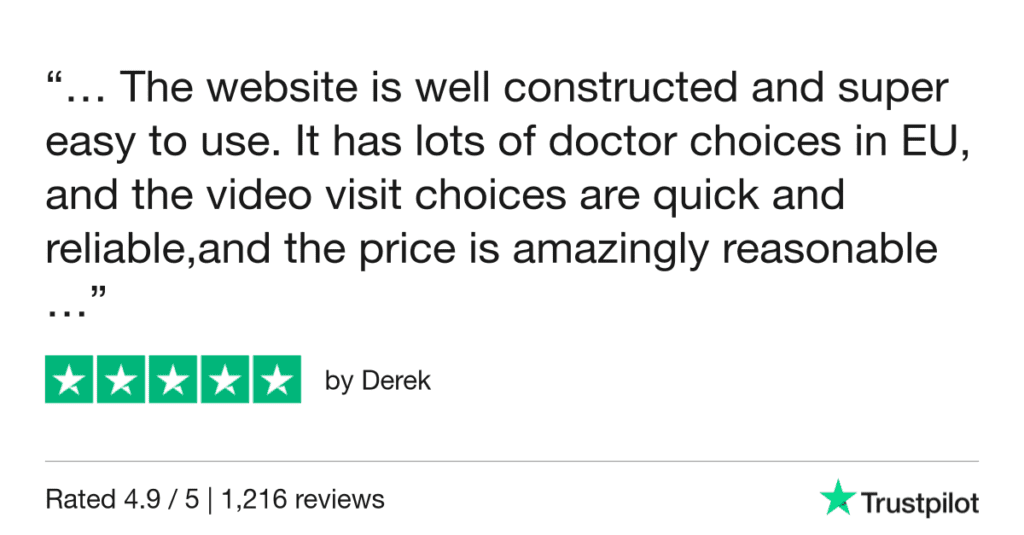 5-Star Trustpilot Review: Quick Online Doctor Prescription For Acne Treatment In Porto