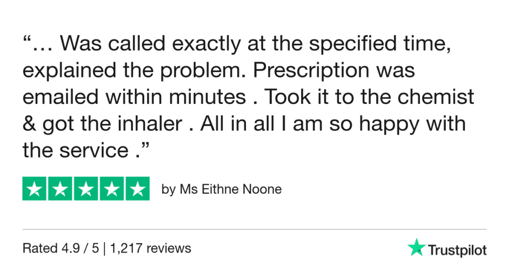 5-Star Trustpilot Review: Quick Online Doctor Prescription For Asthma Treatment In Lisbon