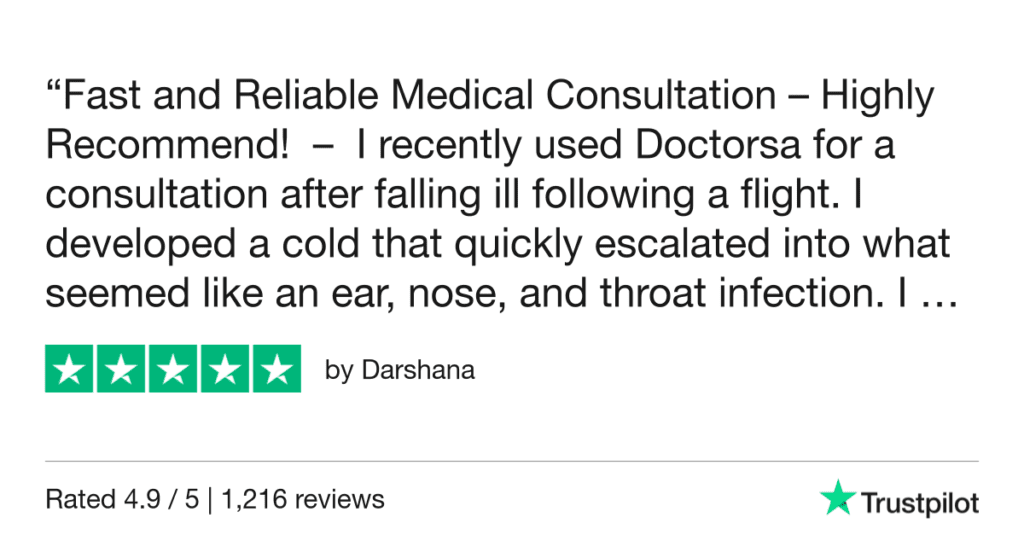 5-Star Trustpilot Review: Quick Online Doctor Prescription For Ear Infection Treatment In Porto
