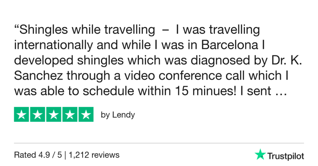 5-Star Trustpilot Review: Quick Online Doctor Prescription For Shingles Treatment In Barcelona
