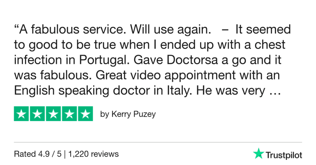 5-Star Trustpilot Review: Quick Online Doctor Prescription For Sore Throat Treatment In Aveiro