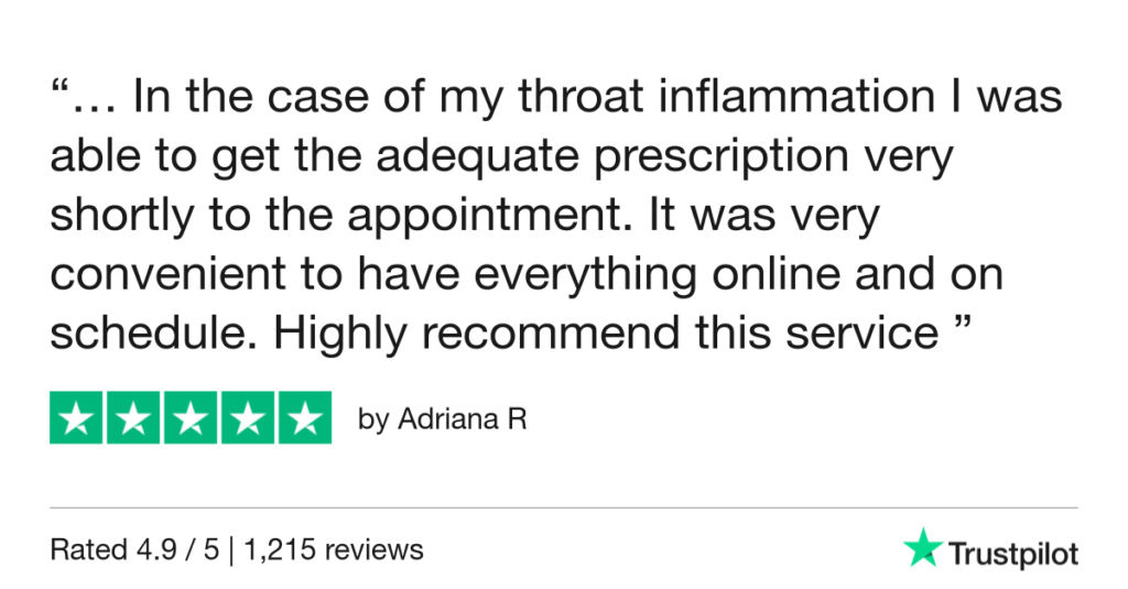 5-Star Trustpilot Review: Quick Online Doctor Prescription For Strep Throat Treatment In La Paz