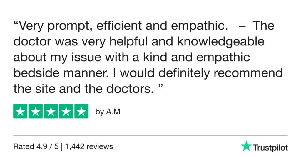 5-Star Trustpilot Review: Quick Online Doctor Prescription For Tick Bite Treatment In Merida