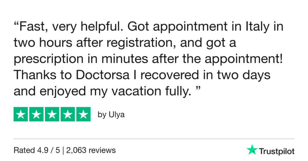 5-star Trustpilot Review: Quick Online Doctor Prescription in Naples